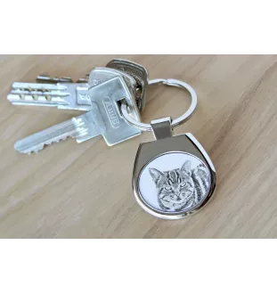 Manx-Katze - Schlüsselanhänger mit Katze, Anhänger mit Aufdruck, personalisierter Anhänger der Marke Art-Dog