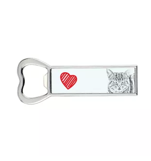 Chat Manx - ouvre-bouteille avec un chat, ouvre-bouteille personnalisé pour le réfrigérateur, cadeau unique pour homme de la marque Art-Dog