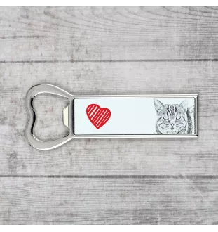 Chat Manx - ouvre-bouteille avec un chat, ouvre-bouteille personnalisé pour le réfrigérateur, cadeau unique pour homme de la marque Art-Dog