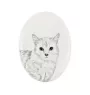Chat Munchkin - une plaque commémorative avec une photo de chat, une plaque funéraire avec une impression, une plaque ovale personnalisée de la marque Art-Dog