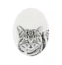 Manx Cat - commemorative plaque with a cat photo, tombstone with a print, personalized oval plaque from the Art-Dog brand