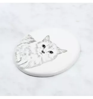 Munchkin Katze - Gedenktafel mit einem Foto einer Katze, Grabplatte mit Druck, personalisierte ovale Platte der Marke Art-Dog