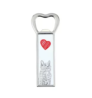 Chat Nebelung - ouvre-bouteille avec un chat, ouvre-bouteille personnalisé pour le réfrigérateur, cadeau unique pour homme de la marque Art-Dog