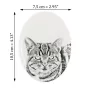 Chat Manx - une plaque commémorative avec une photo de chat, une plaque funéraire avec une impression, une plaque ovale personnalisée de la marque Art-Dog
