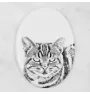 Manx Cat - commemorative plaque with a cat photo, tombstone with a print, personalized oval plaque from the Art-Dog brand