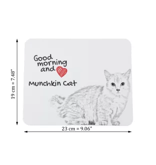 Munchkin Cat - mouse pad with print, personalized cat pad, unique gadget for an office worker from the Art-Dog brand