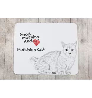 Munchkin Cat - mouse pad with print, personalized cat pad, unique gadget for an office worker from the Art-Dog brand