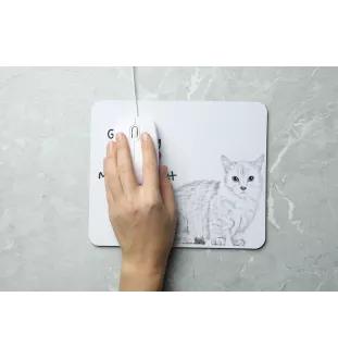 Munchkin Katze - Mauspad mit Druck, personalisiertes Mauspad mit Katze, einzigartiges Gadget für Büroangestellte von Art-Dog.