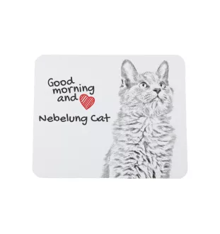 Nebelung Katze - Mauspad mit Druck, personalisiertes Mauspad mit Katze, einzigartiges Gadget für Büroangestellte von Art-Dog.