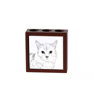 Chat Munchkin - porte-stylo avec un chat, organiseur de bureau avec impression, décoration de bureau personnalisée de la marque Art-Dog