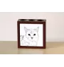 Munchkin Cat - pen holder with a cat, desk organizer with a print, personalized desk decoration by Art-Dog brand