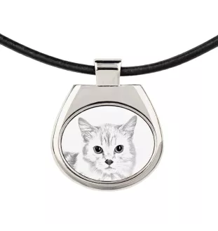 Munchkin Cat - cat necklace, personalized pendant with a photo, unique necklace for women and men by Art-Dog brand