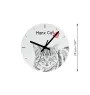 Manx Cat - wall clock with a cat, shelf clock with a print, personalized home decoration from the Art-Dog brand