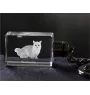 Munchkin Katze - Kristall-Anhänger mit Katzenfoto, beleuchteter Anhänger, einzigartiges Geschenk der Marke Art-Dog
