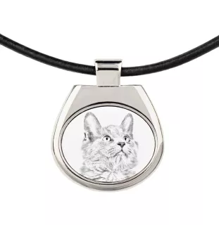 Nebelung Katze - Halskette mit Katzenanhänger, personalisiertes Fotoanhänger, einzigartige Halskette für Frauen und Männer von der Marke Art-Dog
