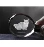 Munchkin Katze - Fob with cat photo, crystal key ring in gift box, unique gift by Art-Dog brand