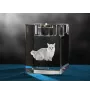 Chat Munchkin - Bougeoir avec photo de chat, porte bougie en cristal, cadeau personnalisé par la marque Art-Dog