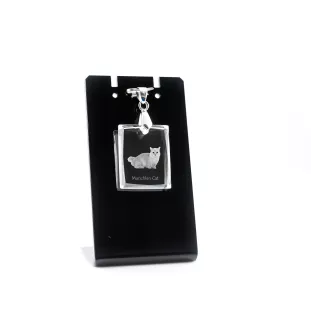 Munchkin Cat - Crystal cat pendant, photo necklace, unique jewellery by Art-Dog