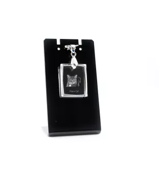 Chat Manx - Crystal cat pendant, photo necklace, unique jewellery by Art-Dog