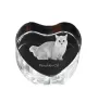 Munchkin Cat - crystal clock with a picture of a cat, heart-shaped shelf clock, personalized standing clock by Art-Dog brand