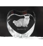 Munchkin Katze - Kristalluhr mit Katzenbild, Herzregal-Uhr, personalisierte Standuhr von Art-Dog.