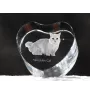 Munchkin Katze - Kristalluhr mit Katzenbild, Herzregal-Uhr, personalisierte Standuhr von Art-Dog.