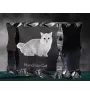 Munchkin Katze - Kristall mit Katzenbild, Glasstatuette mit Bild, einzigartiger Bilderrahmen der Marke Art-Dog