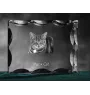 Chat Manx - cristal avec une photo de chat, une statuette en verre avec une photo, un cadre exceptionnel avec une photo de la marque Art-Dog