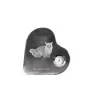 Munchkin Cat - crystal clock with a picture of a cat, heart-shaped shelf clock, personalized standing clock by Art-Dog brand