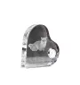 Munchkin Cat - crystal clock with a picture of a cat, heart-shaped shelf clock, personalized standing clock by Art-Dog brand