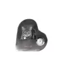 Manx-Katze - Kristalluhr mit Katzenbild, Herzregal-Uhr, personalisierte Standuhr von Art-Dog.