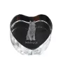 Nebelung Cat - crystal clock with a picture of a cat, heart-shaped shelf clock, personalized standing clock by Art-Dog brand