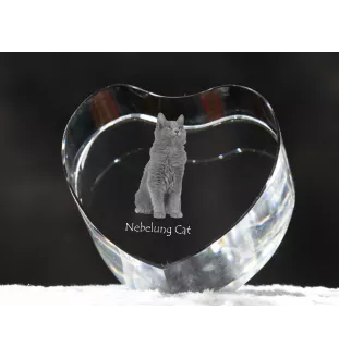 Nebelung serce kryształowe z kotem Art-Dog