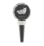 Chat Munchkin - Bouchon de bouteille en cristal avec chat, bouchon de vin unique avec photo, cadeau personnalisé pour sommelier par la marque Art-Dog