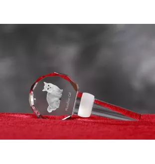 Munchkin Katze - Kristallflaschenverschluss mit Katze, einzigartiger Weinverschluss mit Foto, personalisiertes Geschenk für Sommelier der Marke Art-Dog