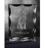 Nebelung Katze - Kristall mit Katzenbild, Glasstatuette mit Bild, einzigartiger Bilderrahmen der Marke Art-Dog