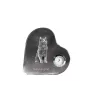 Nebelung Cat - crystal clock with a picture of a cat, heart-shaped shelf clock, personalized standing clock by Art-Dog brand