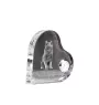 Nebelung Cat - crystal clock with a picture of a cat, heart-shaped shelf clock, personalized standing clock by Art-Dog brand