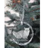 Chat Munchkin - boule de Noël en cristal avec une photo, photo d'un chat dans le cristal, décoration personnalisée pour sapin de Noël de la marque Art-Dog