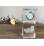 Chat Munchkin - montre en cristal avec photo, photo de chat dans le cristal, horloge de bureau personnalisée de la marque Art-Dog
