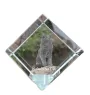 Chat Nebelung - un cube en cristal avec une photo de chat, une photo de cheval dans le cristal, un presse-papiers cubique de la marque Art-Dog