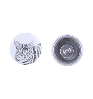 Chat Manx - boucles d'oreilles avec votre chat bien-aimé, photo personnelle, accessoire parfait pour les amoureux des chats de la marque Art.-Dog