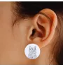 Chat Nebelung - boucles d'oreilles avec votre chat bien-aimé, photo personnelle, accessoire parfait pour les amoureux des chats de la marque Art.-Dog