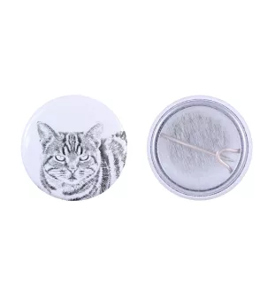 Chat Manx - un accessoire de sac à dos, un badge personnalisé, l'accessoire parfait pour les amoureux des animaux de la marque Art-Dog