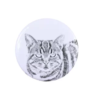 Chat Manx - un accessoire de sac à dos, un badge personnalisé, l'accessoire parfait pour les amoureux des animaux de la marque Art-Dog