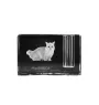 Chat Munchkin - Porte-stylos, organiseur en cristal avec photo de chat, décoration de bureau unique par la marque Art-Dog