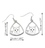 Chat Munchkin - boucles d'oreilles avec un chat, boucles d'oreilles pendantes avec une image, bijoux personnalisés avec l'impression de la marque Art-Dog
