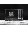 Chat Manx - Porte-stylos, organiseur en cristal avec photo de chat, décoration de bureau unique par la marque Art-Dog