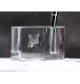 Manx-Katze - Stifthalter, Kristallorganizer mit Katzenfoto, einzigartige Schreibtischdekoration der Marke Art-Dog