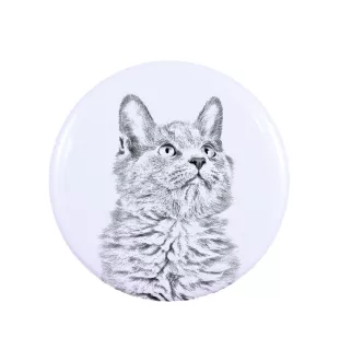 Nebelung przypinka z kotem duża Art-Dog
